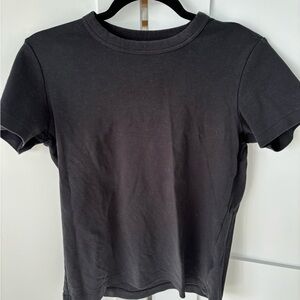 Uniqlo Black Short Sleeve Tee Minimalist Design